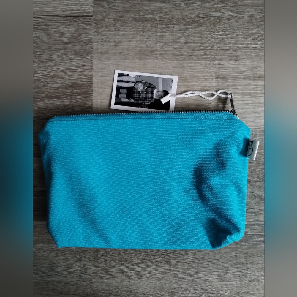Quilted Koala Bright Blue Cosmetic Pouch